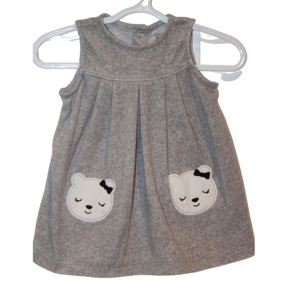 3/$20 🏷 Carters Infant Fleece Dress Size 6m - Picture 1 of 2